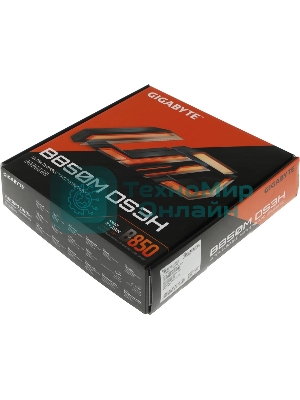 Материнская плата Gigabyte B850M DS3H, AM5, AMD B850, 4xDDR5, 4xSATA, 2xM.2, 1xPCIe 5.0 x16, 1xPCIe 3.0 x4, 1xHDMI, 2xDP, 1x 2.5Gb LAN, 3xUSB-A 3.2 Gen 1, 1xUSB-A 3.2 Gen 2, 4xUSB-A 2.0, 1xUSB-C 3.2 Gen 2, 3x3.5 мм, 7.1, mATX