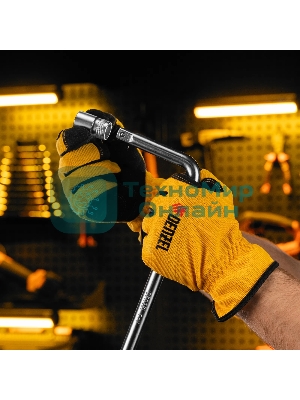 Вороток Г-образный Denzel 375x100 мм, квадрат 1/2