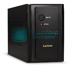 Источник бесперебойного питания ExeGate EP285481RUS SpecialPro UNB-1000.LED.AVR.C13.RJ 1000VA/650W, LED, AVR, 6*IEС-C13, RJ45/11, черный
