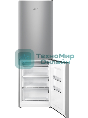 Холодильник Atlant XM 6621-189 серебристый двухкамерный 205/119 л морозилка снизу, капельная система