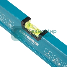 Уровень Gross 33654 алюминиевый, магнит., фрезерованный, 3 глазка, 0,5 мм/м, 1200 мм