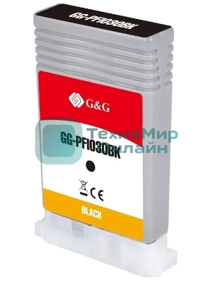 Картридж струйный G&G GG-PFI030BK PFI-030BK черный (55мл) для Canon imagePrograf TA-20/30 TM-240/340