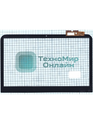 Сенсорное стекло (тачскрин) для Dell Inspiron 14R-3421, черное с рамкой