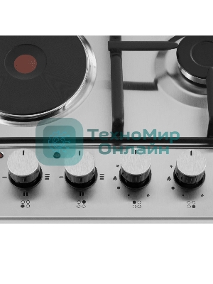 Комбинированная варочная панель Maunfeld EEHS.64.5ES/KG независимая, нержавеющая сталь