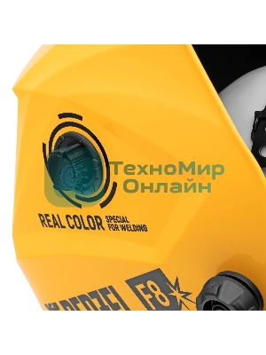 Щиток защитный лицевой (маска сварщика) Denzel F8, см. окно 100х50, Real Color, DIN 4-8/9-13