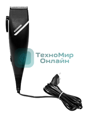 Машинка для стрижки Starwind SBC1711 черный/серебристый 3Вт (насадок в компл:4шт)