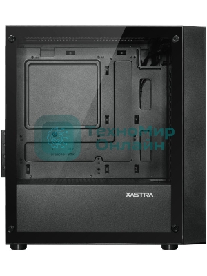 Компьютерный корпус XASTRA A305M 3FRGb Black mATX/Mesh/ tempered glass / 2x140мм + 1x120мм FRGb fans/ A305M-2FC14F-1FC12F
