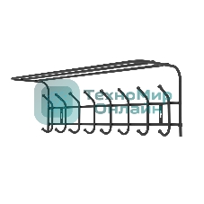 Вешалка с полкой Ника-Премиум ВП8М/Ч черная, 8 крючков