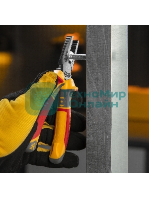 Плоскогубцы комбинированные Denzel диэлектрические трехкомпонентные рукоятки до 1000 В, 165 мм