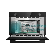 Встраиваемая микроволновая печь Kuppersberg HMW 611 BB, High-Tech, 34 л, поворотное/сенсорное управление, мощность 900 Вт, 5 уровней мощности, 10 автоматических программ, размораживание, гриль, конвекция, поворотный стол, черный