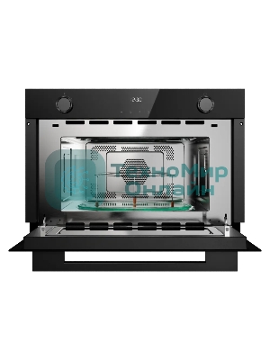 Встраиваемая микроволновая печь Kuppersberg HMW 611 BB, High-Tech, 34 л, поворотное/сенсорное управление, мощность 900 Вт, 5 уровней мощности, 10 автоматических программ, размораживание, гриль, конвекция, поворотный стол, черный
