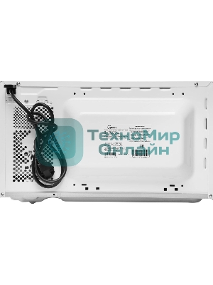 Микроволновая печь Midea AM820CUK-W белый, 20 л, 800 Вт, переключатели - кнопки, поворотный механизм