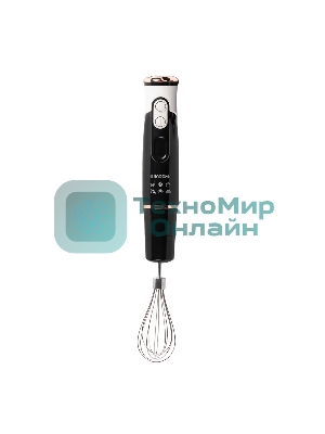 Блендер погружной Endever Sigma-83, черный/белый, мощность 1000 Вт, нож из нержавеющей стали, комплект аксессуаров,