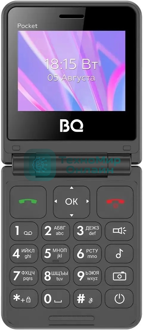 Мобильный телефон BQ 2456 Pocket черный