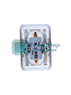 Розетка 2-м CLASSICO защ. шторки с заземл. 2128x белый ASD/IN HOME 4690612000985