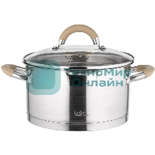Кастрюля Lara LR02-343 Берлин 4,4 л 22x12 см нержавеющая сталь, с крышкой