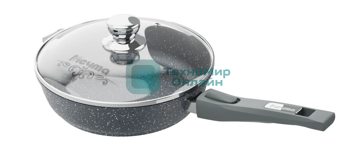 Сковорода Гранит С022701 22 см,съем.руч.крышка