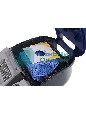 Пылесос Samsung VCC4140V3A синий, 320/1600 Вт, уборка сухая, пылесборник мешок 3 л