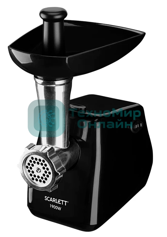 Мясорубка электрическая Scarlett SC-MG45M26 черный, 1900 Вт, 2.0 кг/мин, реверс, защита от перегрузки, насадки - 5