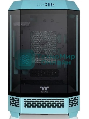 Компьютерный корпус Thermaltake The Tower 300 Turquoise голубой без БП miniITX 7x120мм 5x140мм 2xUSB 3.0 audio bott PSU
