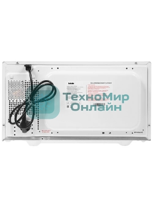 Микроволновая печь BBK 25MWS-970T/WB белый, 25 л, 900 Вт, переключатели - кнопки, поворотный механизм