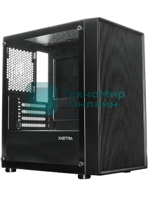 Компьютерный корпус XASTRA A305M 3FRGb Black mATX/Mesh/ tempered glass / 2x140мм + 1x120мм FRGb fans/ A305M-2FC14F-1FC12F