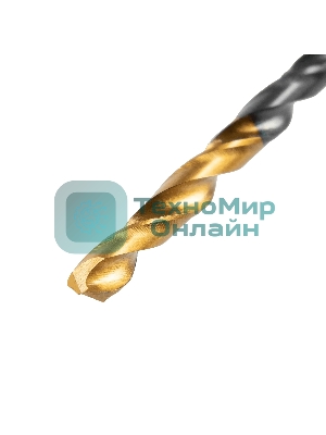 Сверло по металлу Denzel 2,5 мм, HSS-Tin, Golden Tip, 10 шт.