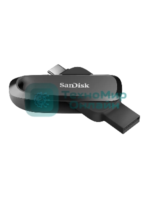 Флешка USB SanDisk SDDDC6 (SDDDC6-128G-G46), 128Gb USB3.2/Type-C, R/W 100/30, черная