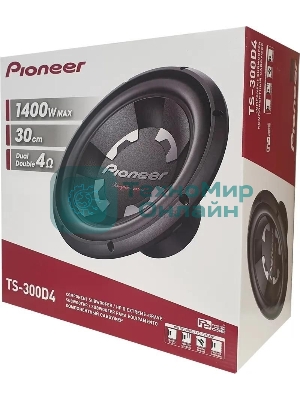 Сабвуфер автомобильный Pioneer TS-300D4 400Вт пассивный (30 см/12