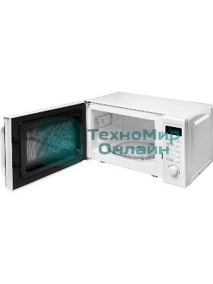 Микроволновая печь Midea AM820CUK-W белый, 20 л, 800 Вт, переключатели - кнопки, поворотный механизм