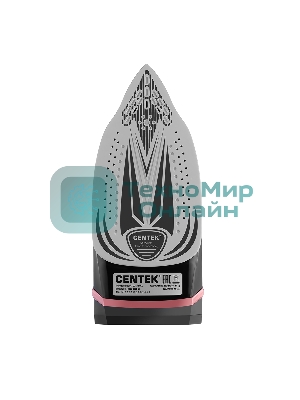 Утюг Centek CT-2313 розовый/черный, 2400 Вт, 50 г/мин, 185 г/мин, 350 мл