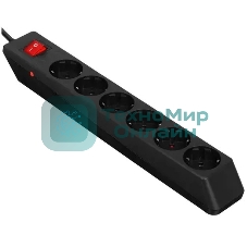 Сетевой фильтр SVEN Optima 1,8 м (6 розеток с защитными шторками) черный, цветная коробка