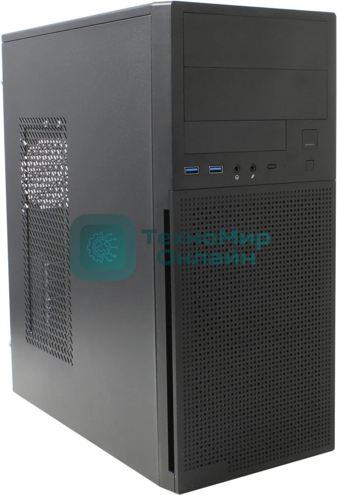Компьютерный корпус MidiTower Powerman DA812BK черный PM-500ATX-F 2хUSB 2.0+2хUSB 3.0 Audio ATX