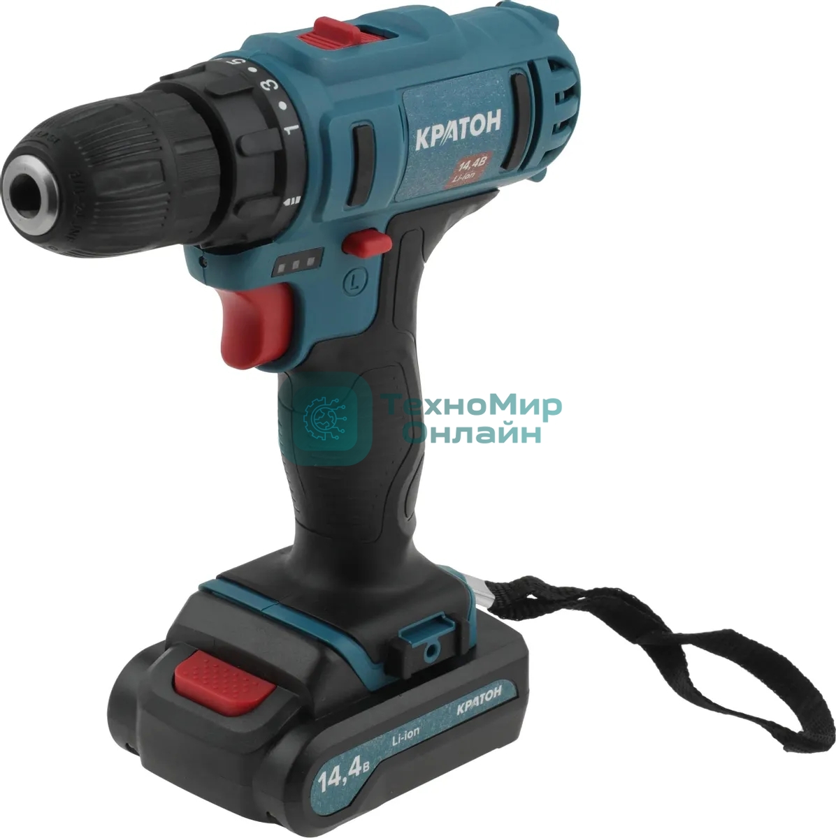Дрель-шуруповерт аккумуляторная Кратон CD-14,4-Li-1,5