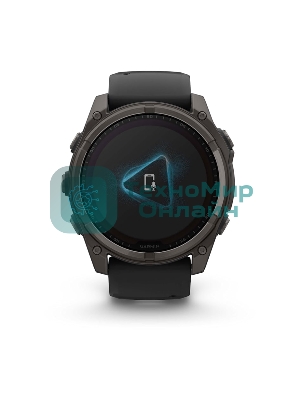 Смарт-часы Garmin Fenix 8 Solar Sapphire титановый угольно-серый DLC, черный 51мм