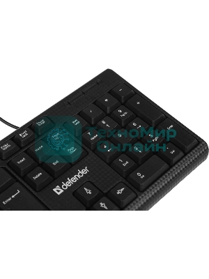 Комплект клавиатура+мышь Defender Line C-511 проводной, USB, 1000 DPI, чёрный