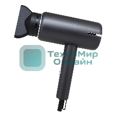 Фен Hyundai H-HDI0777 черный/хром, 1500 Вт, компактный, ионизация