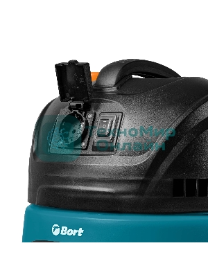 Строительный пылесос Bort BSS-1220-M (93417814) синий, 270/1200 Вт, уборка сухая/влажная, пылесборник мешок/контейнер, 20 л