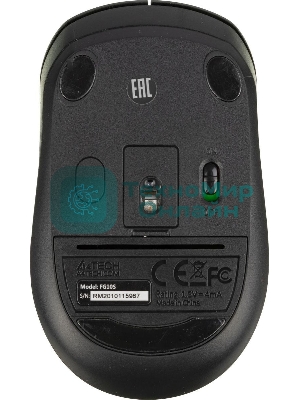 Мышь беспроводная A4Tech Fstyler FG10S черный/серый, 2000 dpi, радиоканал, USB, кнопки - 4