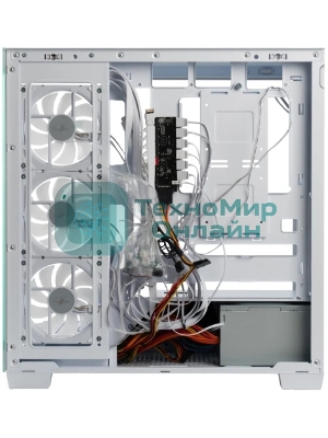 Корпус eATX Eurocase M9 Max-Fish tank M9 MAX 2ARGB 3_0_2 WHITE белый