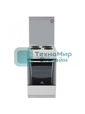 Плита электрическая De Luxe 506004.04 Э белый, конфорок 4 шт, духовка 54 л, 50 см x 85 см x 60 см