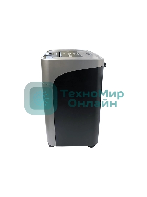 Шредер Office Kit SA375 серый/черный с автоподачей (секр.P-4) фрагменты 375лист. 42лтр. скрепки скобы пл.карты CD