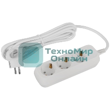 Удлинитель электрический ЭРА UDL-16-330-E Greenline 3 розетки с заземлением 3м ПВС 3x1мм2