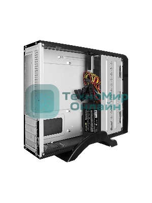 Компьютерный корпус ExeGate EX268689RUS Компьютерный корпус MiniITX ExeGate MI-207 Black, miniITX/mATX, (M350, 80мм), 2хUSB, Audio