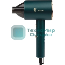 Фен LEONORD LE-1208 зеленый, 1800 Вт, компактный