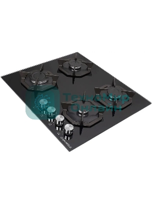 Газовая варочная панель Maunfeld EGHG.64.2CB/G, 4 конфорки, закаленное стекло, черный
