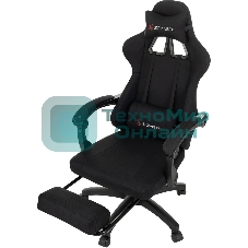 Кресло Zombie Weaver черный, ткань, подголовник, подставка для ног