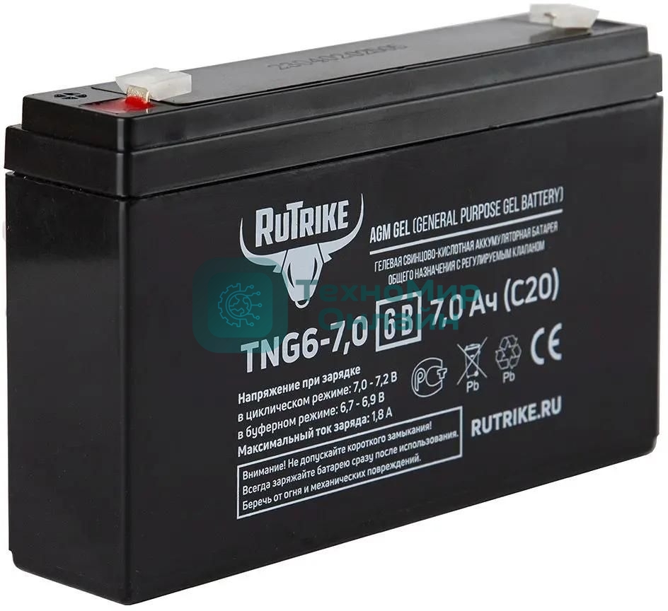 Батарея для ИБП Rutrike TNG6-7,0 6В 7Ач