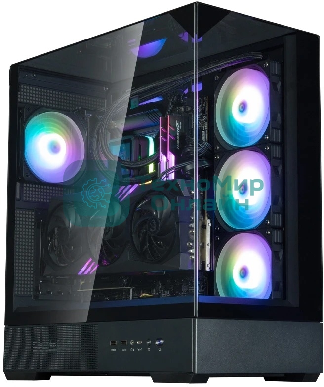 Компьютерный корпус ZALMAN P40 Prism Plus, ATX, черный, WINDOW, 3xCombo (3.5'' or 2.5