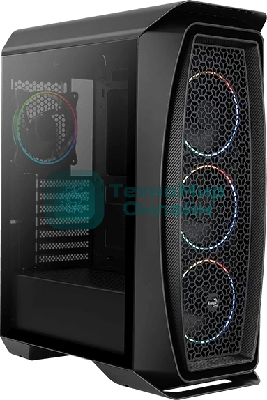 Компьютерный корпус Aerocool/Formula Aero One Eclipse-G-BK-v1 черный без БП ATX 4x120мм 2xUSB 3.0 audio